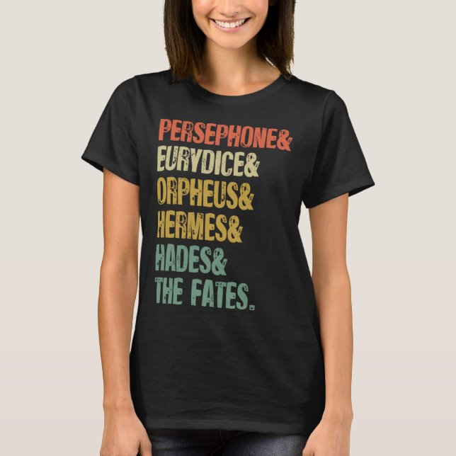 T-shirt Persephone & Eurydice & Orpheus & Hermes & Hades & (Devant)