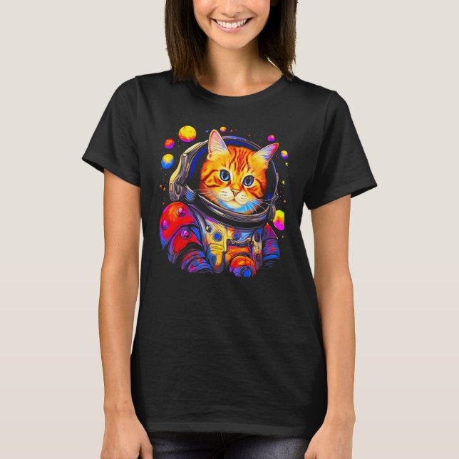 T-shirt Persian Cat Astronaut (Devant)