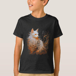 T-shirt Persiens orange Chat Long Cheveux mignon Kitten Lo