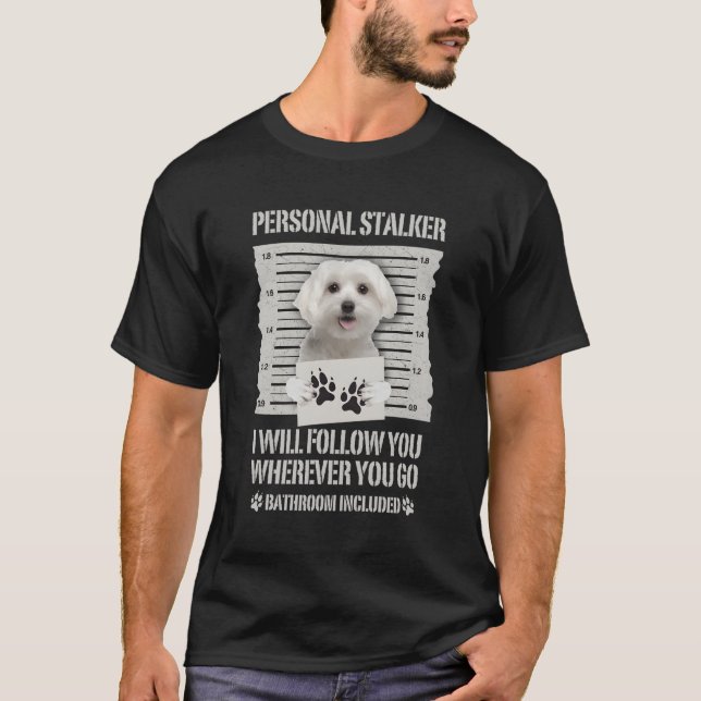 T-shirt Personal Stalker Maltese (Devant)