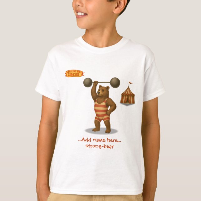 T-shirt Personalised "strong-bear" (Devant)