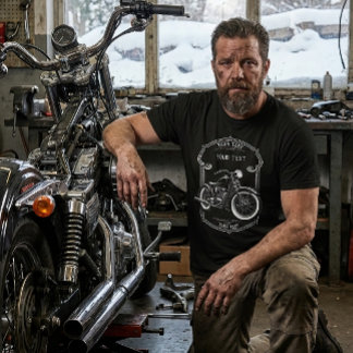 T-shirt Personalized Biker Dad Christmas Gift Tee