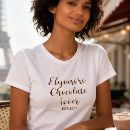 T-shirt Personalized Chocolate Lover Name Established