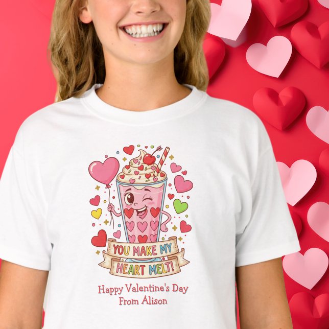 T-shirt Personalized Cute Milkshake Valentine (Créateur téléchargé)