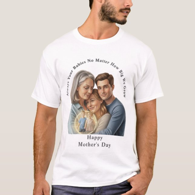 T-shirt personalized mother's day photo  (Devant)
