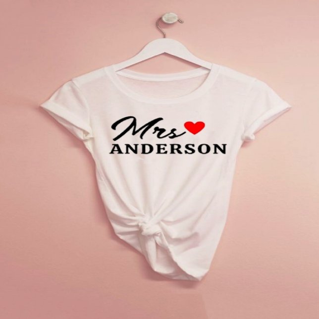 T-shirt Personalized Script Marriage Monogram (Créateur téléchargé)