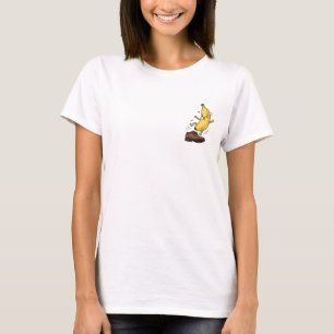 T-shirt Personnage de dessin animé banane drôle qui glisse