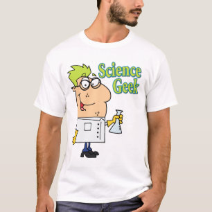 T-shirt personnage de dessin animé geek scientifique drôle