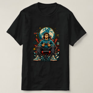 T-shirt Personnage de joueur de fantasy rétro