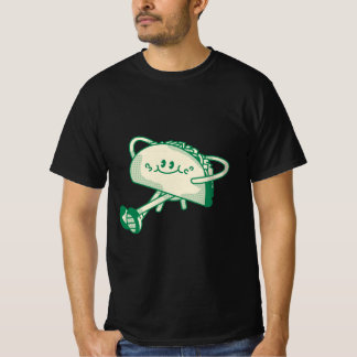 T-shirt Personnage de mascotte de taco vert mignon qui mar