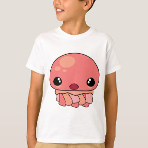 T-shirt Personnage de méduse rose mignonne Kawaii