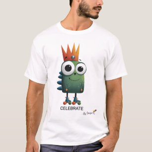 T-shirt Personnage drôle avec couronne CÉLÉBRER - De con