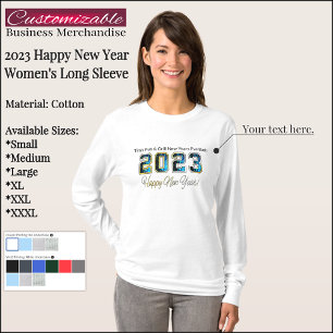 T-shirt Personnalisable 2023 Joyeuse chemise à manches lon