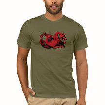 T-shirt personnalisable de créature rouge de