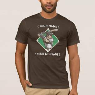 T-shirt personnalisable de pâte lisse de base-ball