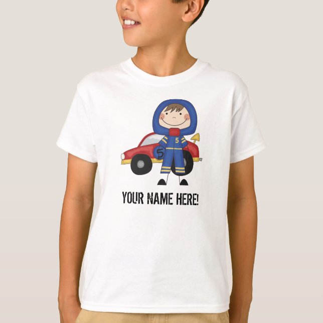 T-shirt personnalisable de pilote de voiture de (Devant)