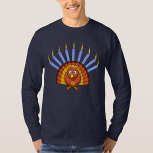 T-shirt personnalisable de Thanksgivukkah Menurkey