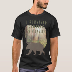 T-shirt Personnalisable J'ai survécu au camping au Canada 