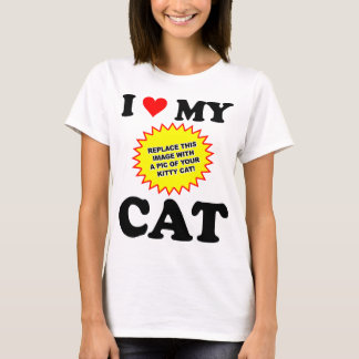 T-shirt PERSONNALISABLE J'aime mon chat