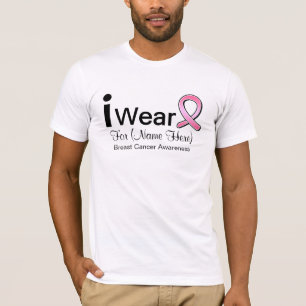 T-shirt Personnalisable je porte le ruban de cancer du