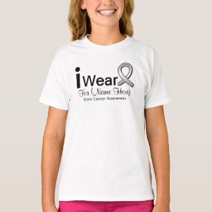 T-shirt Personnalisable je porte le ruban de cancer du