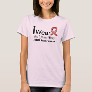 T-shirt Personnalisable Je Porte Le Ruban SIDA