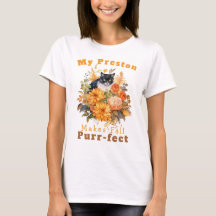 Personnalisable Purr-fect Chat d'automne Preston