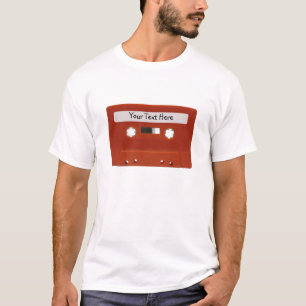 T-shirt personnalisable sur bande de cassette roug
