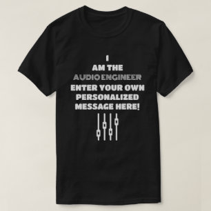 T-shirt Personnalisation de l'ingénieur audio officiel