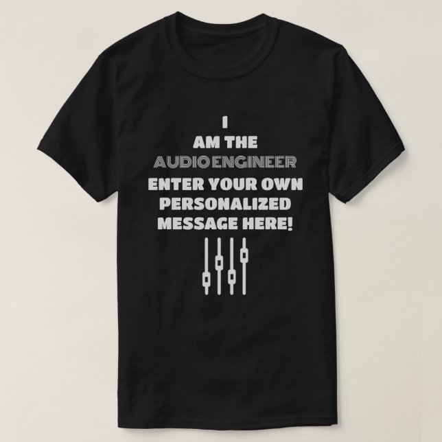T-shirt Personnalisation de l'ingénieur audio officiel (Design devant)