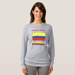 T-shirt Personnalisation rouge du drapeau colombien