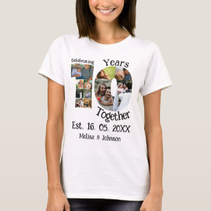 T-shirt Personnalisé 10e anniversaire mariage 11 photo col