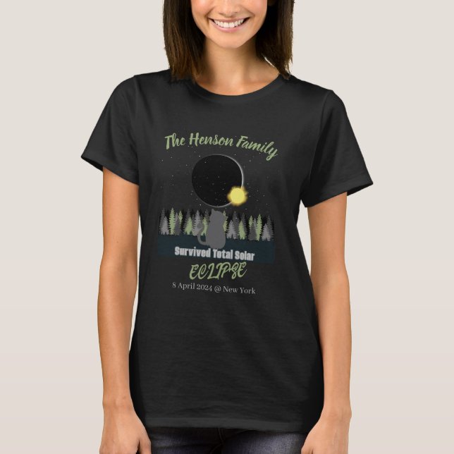 T-shirt personnalisé 2024 Eclipse Family Survivor (Devant)