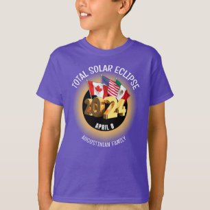 T-shirt Personnalisé 2024 TOTAL ÉLIPSE SOLAIRE Indicateurs