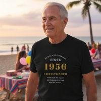 Personnalisé 70e anniversaire 1956 Nom Black Gold