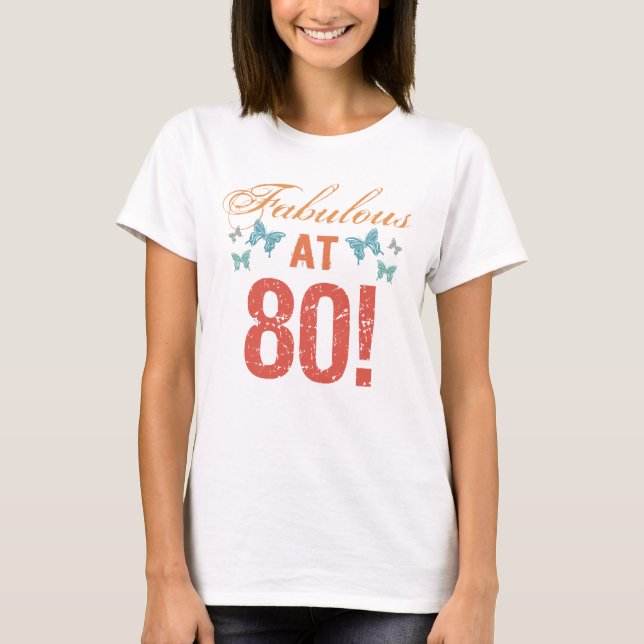 T-shirt Personnalisé 80e anniversaire Fabuleux (Devant)