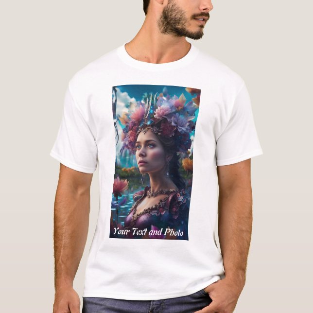 T-shirt Personnalisé, Ajouter une photo et du texte (Devant)