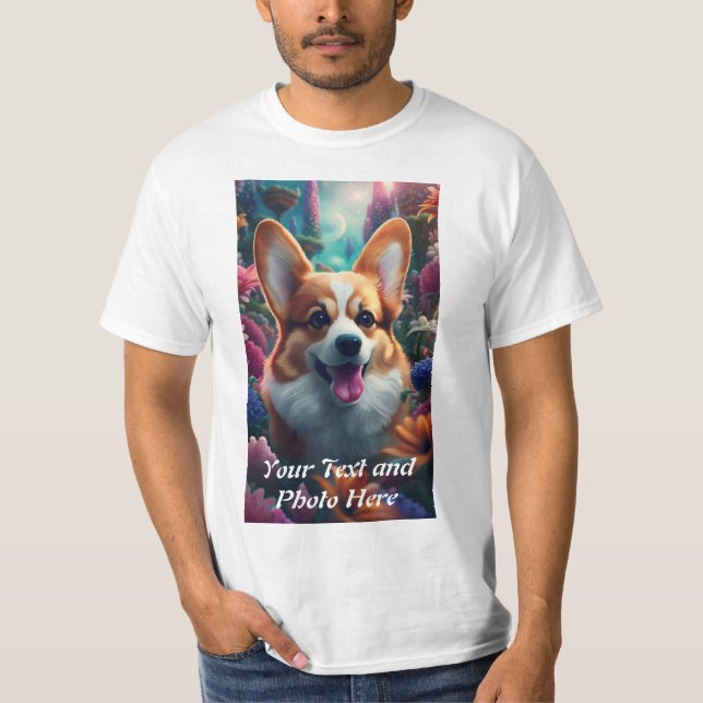 T-shirt Personnalisé, Ajouter une photo et du texte (Devant)
