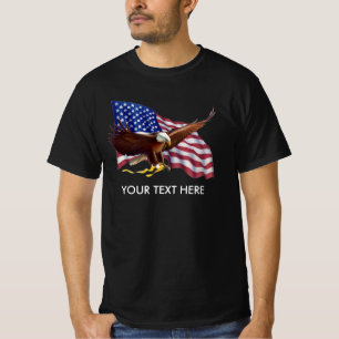 T-SHIRT PERSONNALISÉ AMERICAN FLAG EAGLE PERSONNALISÉ T-