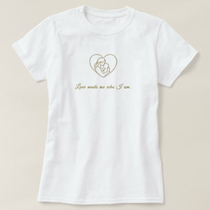 T-Shirt Personnalisé Amour Maternel Minimaliste en