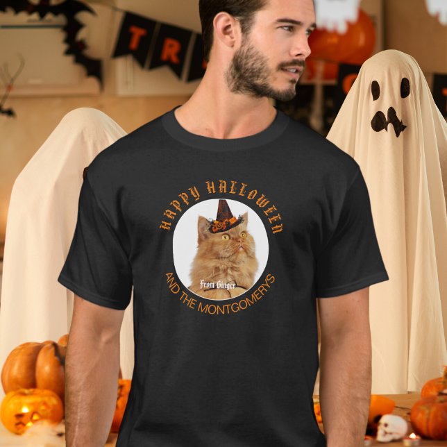 T-shirt Personnalisé Amoureux des chats Photo Animal Orang (Créateur téléchargé)