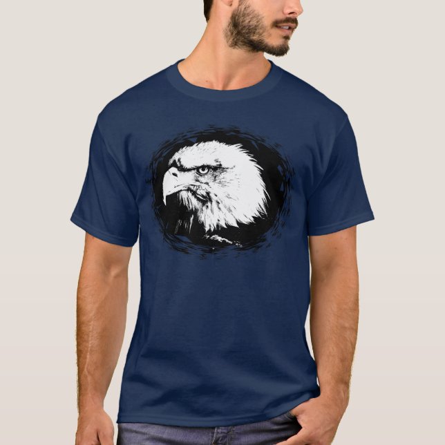 T-shirt Personnalisé Animal Elegant Eagle Head Modèle homm (Devant)
