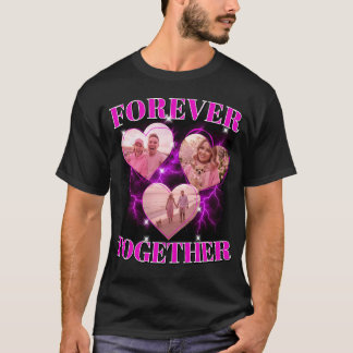 T-Shirt personnalisé années 80 90 rose cœurs Rétro