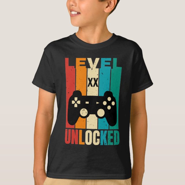 T-shirt personnalisé Anniversaire Niveau XX déverr (Devant)