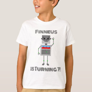 T-shirt Personnalisé Anniversaire Robot garçon thème