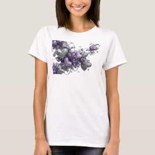 T-shirt personnalisé avec ART ABSTRAIT Violet ludi