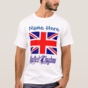 T-shirt personnalisé avec drapeau du Royaume-Uni p