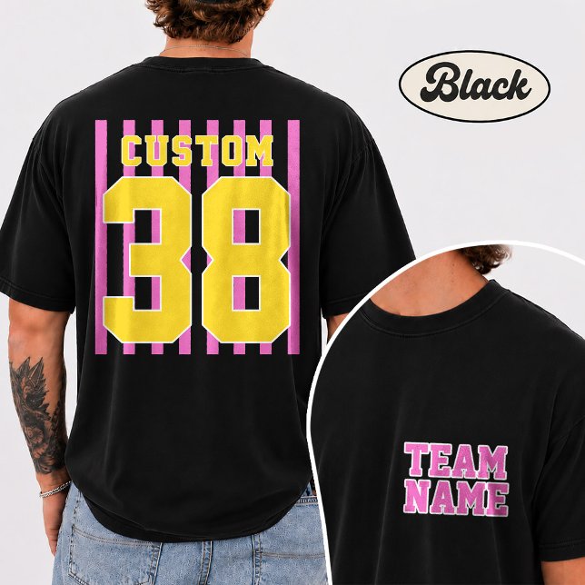 T-shirt personnalisé avec nom d'équipe et numéro p (Créateur téléchargé)