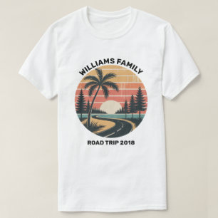 T-shirt personnalisé avec palmier de plage et couc