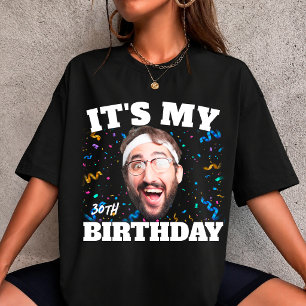 T-shirt personnalisé avec visage pour anniversaire